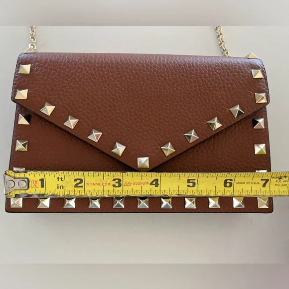 Valentino Garavani Rockstud Pebbled Leather Shoulder Bag / Crossbody / Clutch - Picture 13 of 16